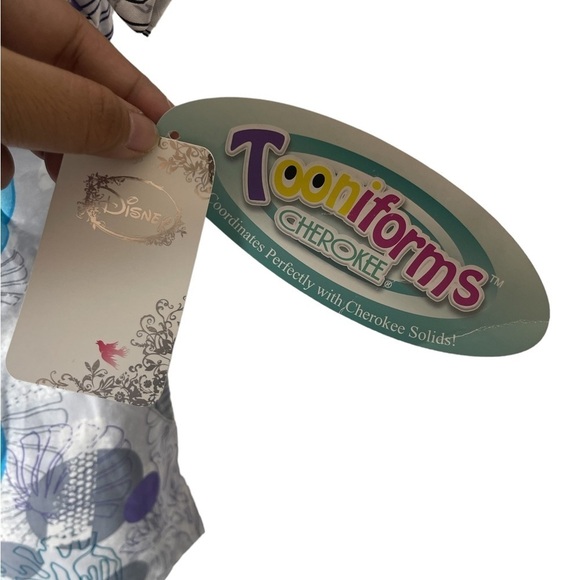 NWT Cherokee Tooniforms Disney Ariel Cotton Scrub Top Size S - Picture 5 of 5